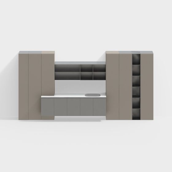 City Bookshelf 3D model for Modern Spaces