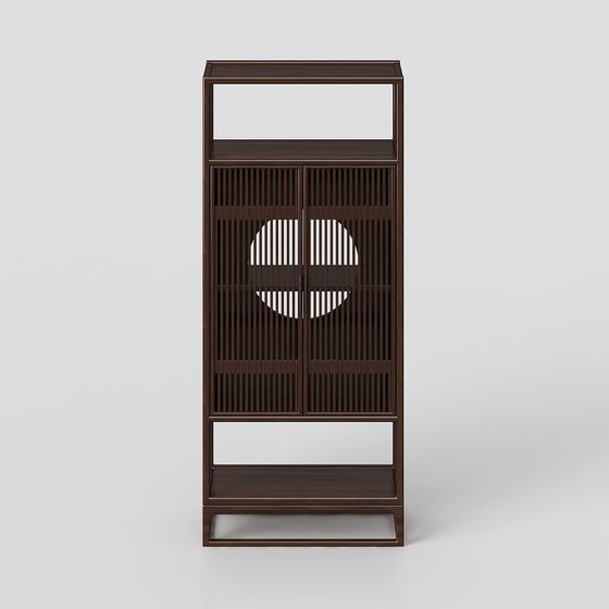 Urban Bookshelf 3D Model - Modern Minimalist Design