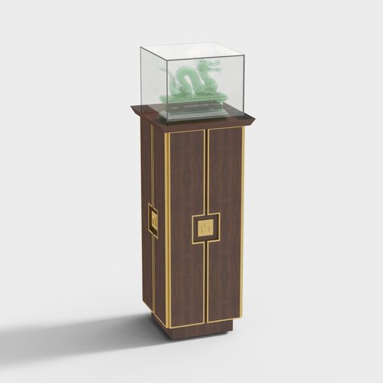 Elegant Showcase 3D model for Modern Art Spaces