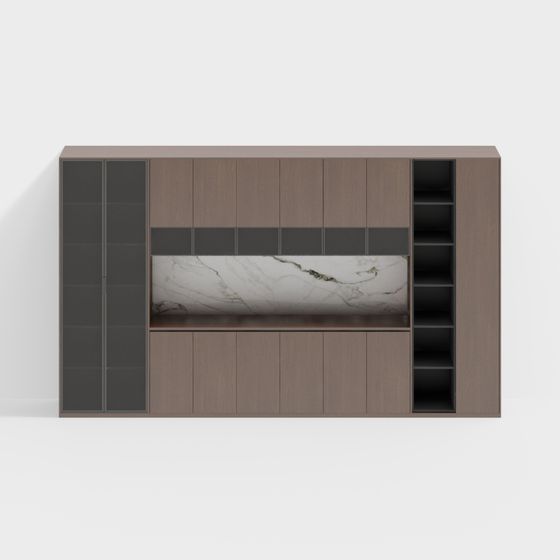 Stylish Minimalist Storage Cabinet 3D Model
