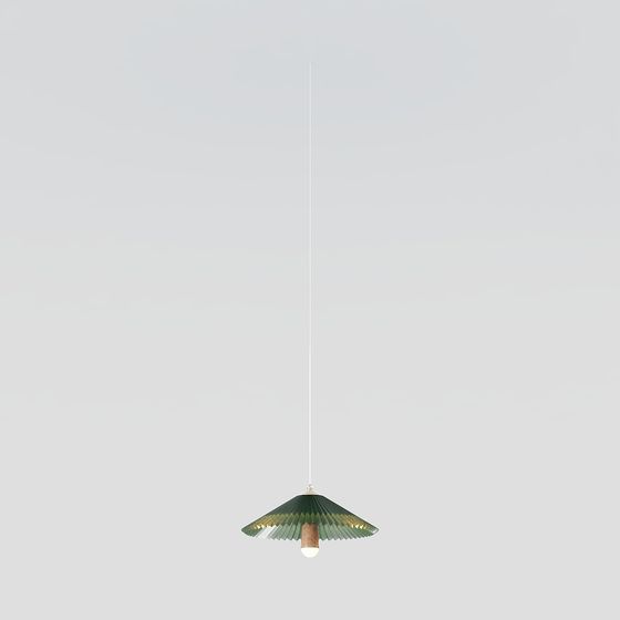 Stylish Fan-Shaped Pendant Light 3D model