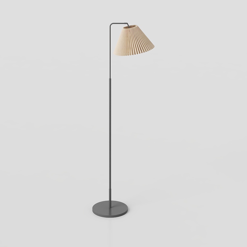 Mid-Century Aesthetic Paper Shade Floor Lamp