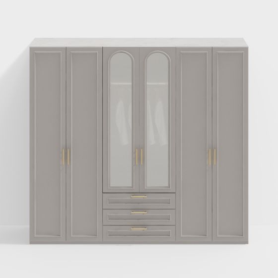 Elegant 3D Wardrobe Model for Modern Interiors
