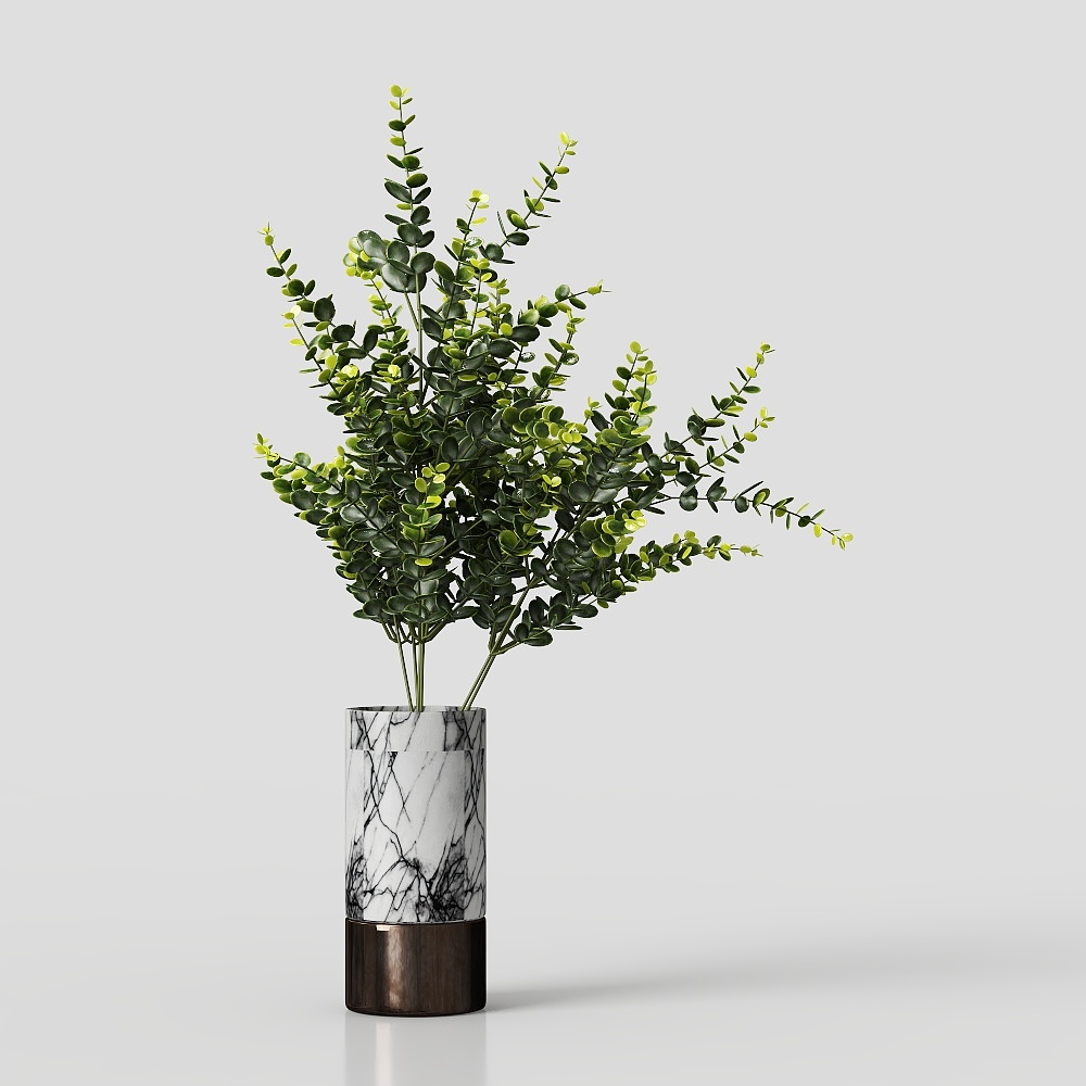 พืชสีเขียวในแจกัน