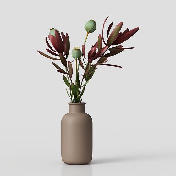 Stylish Autumn Vase 3D model for Creative Projects