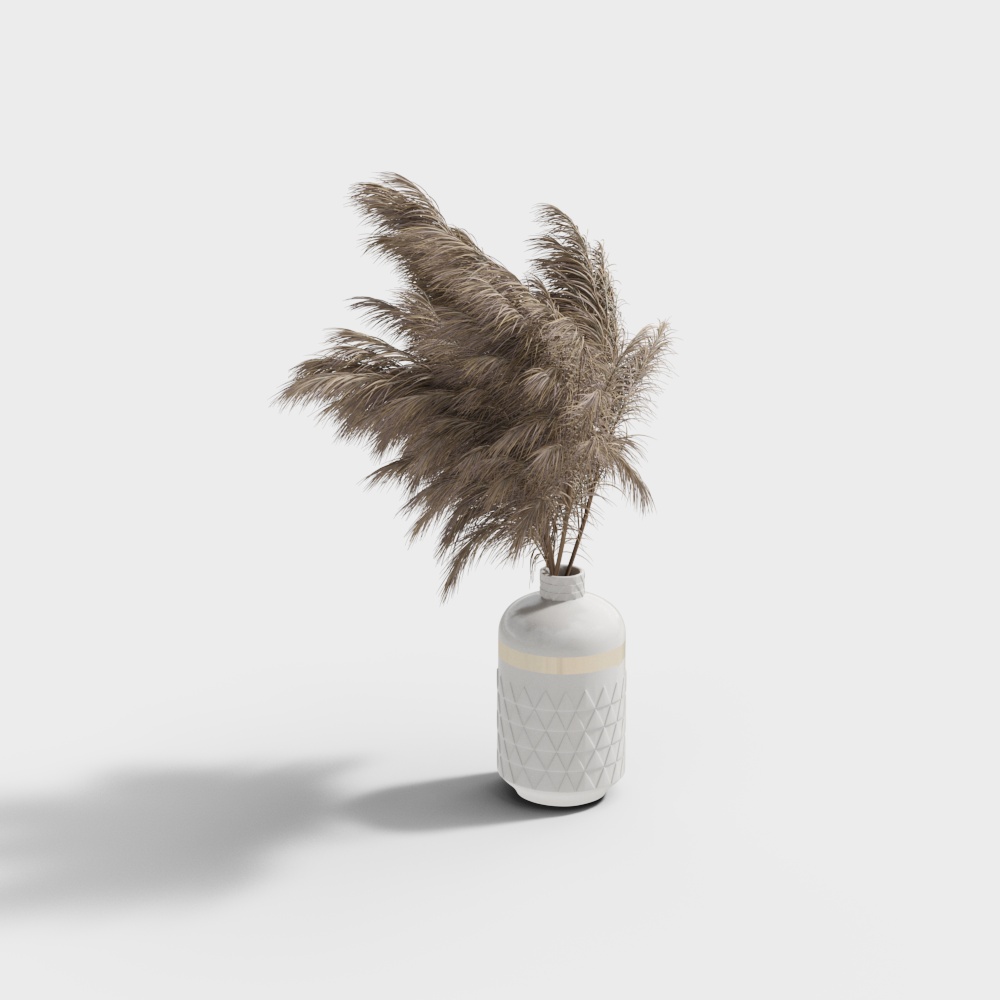 Modern Dried Bamboo Vase