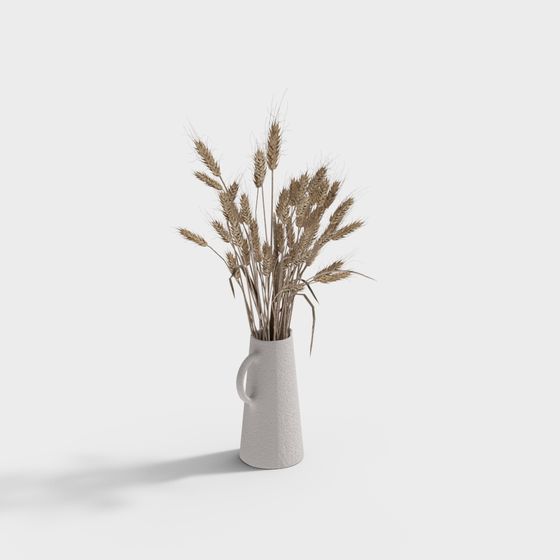 Wheat Vase Set 3D model