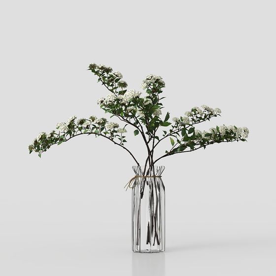 Hydroponic green plant flower arrangement