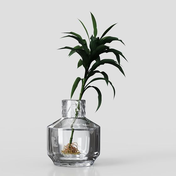 Low-Poly Hydroponic Plant 3D Model