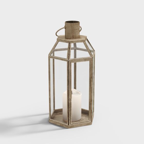 Vintage Candle Holder 3D model