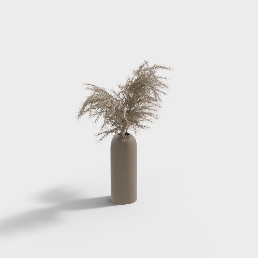 Vase with Dried Branch Ornament