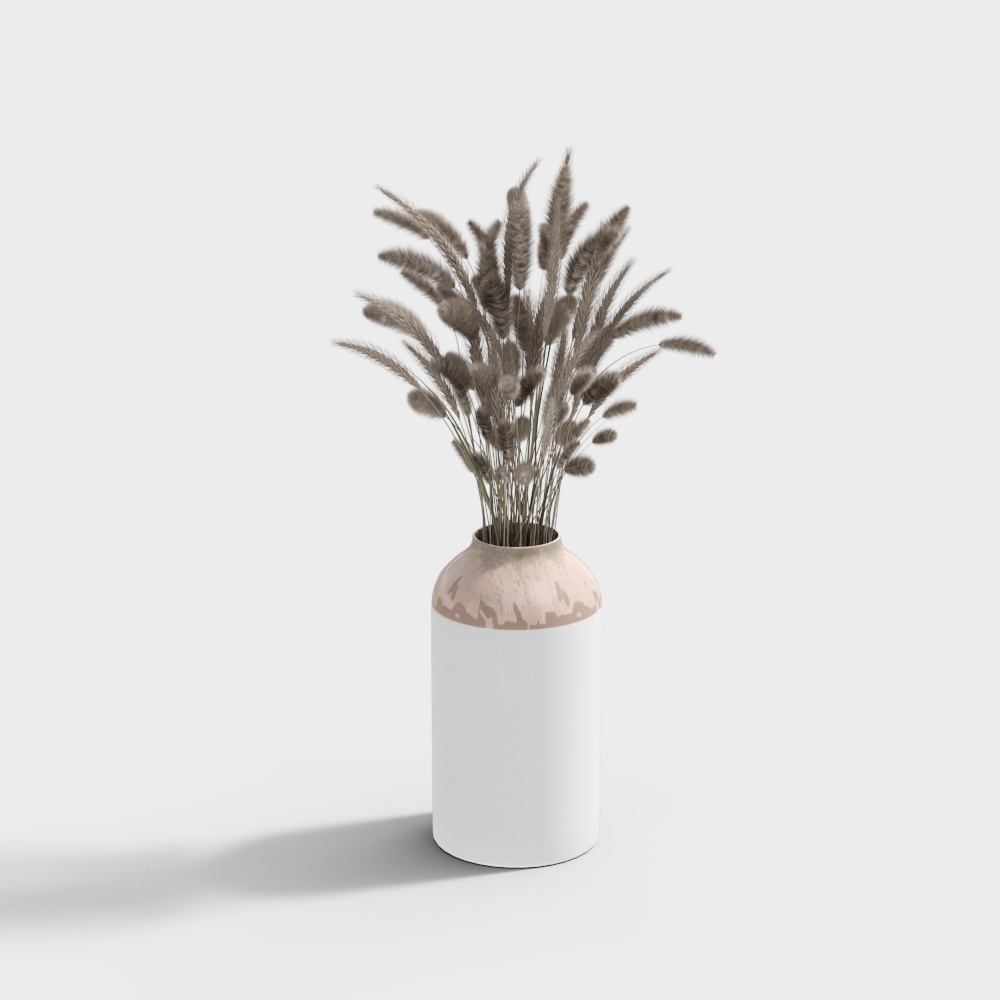 Vase with Dried Branch Ornament