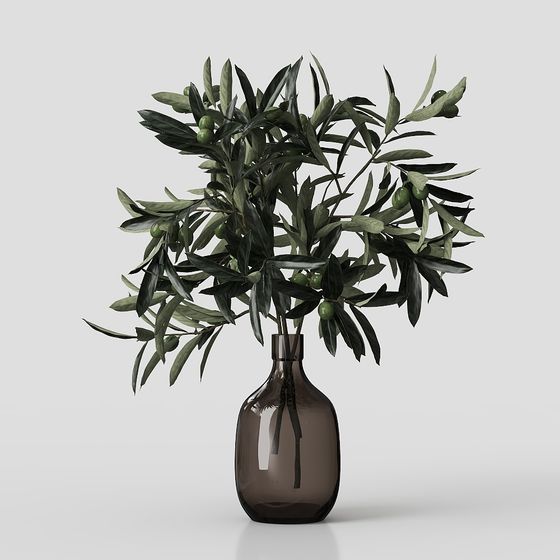 Realistic Olive Branch 3D model