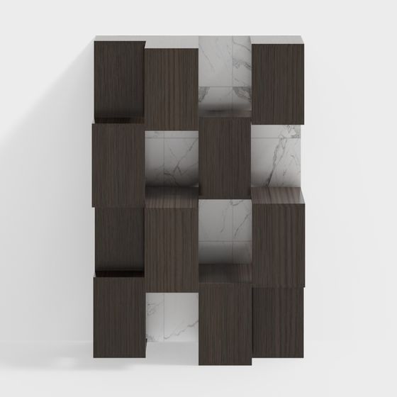 Modular Bookshelf 3D model