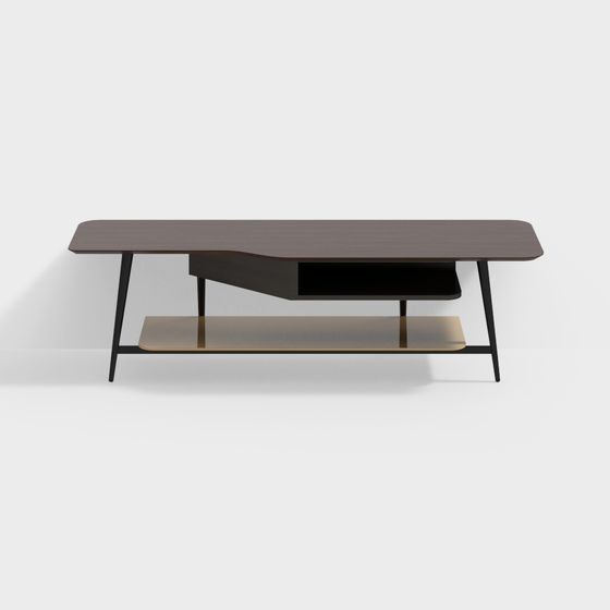 Elegant Low-Poly Coffee Table 3D model