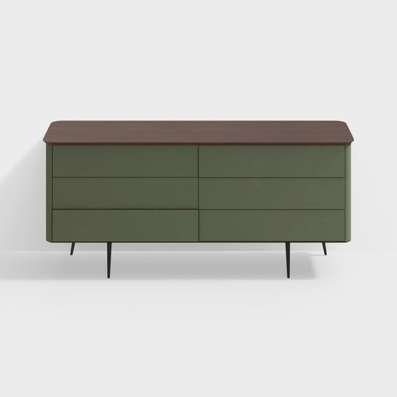 Mid-Century Modern Dresser 3D model for Creative Projects