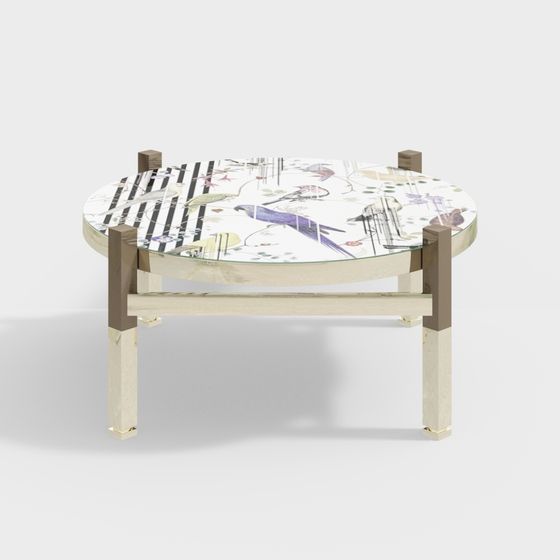 Elegant Round Table 3D model for Contemporary Interiors