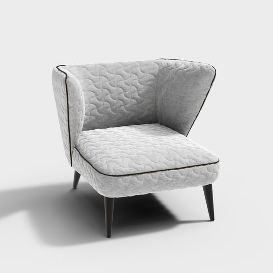 Cozy Quilt Chair 3D model