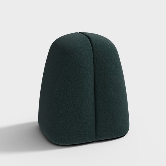 Stylish Green Velvet Sofa Cushion 3D model for Modern Interiors