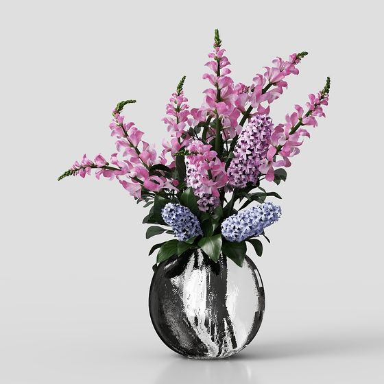 Spring Bouquet Low-Poly 3D Model for Creative Projects