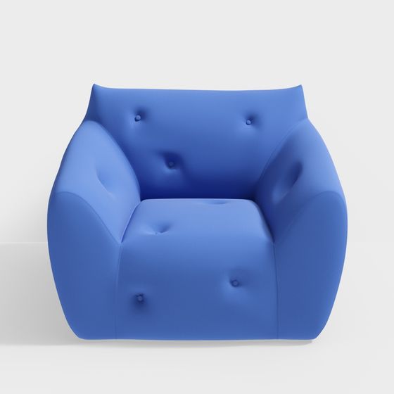 Cozy Blue Chair 3D model