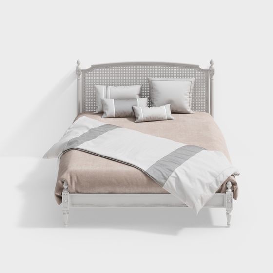 Elegant Polygonic Bed Frame 3D model