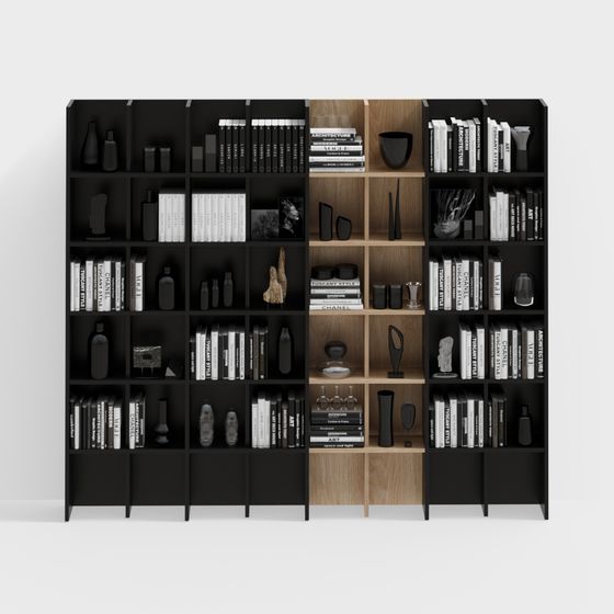Minimalist 3D Bookshelf Model
