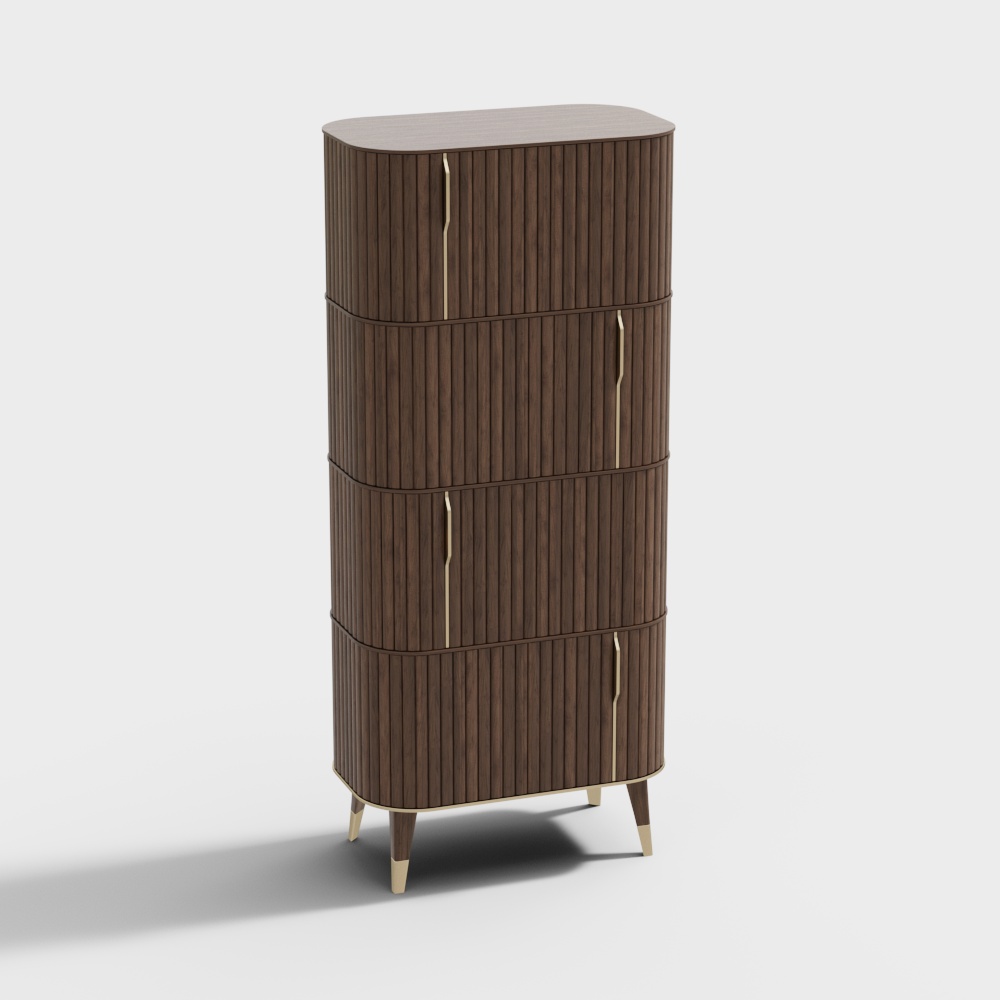 Elegant Storage Cabinet 3D model for Modern Interiors