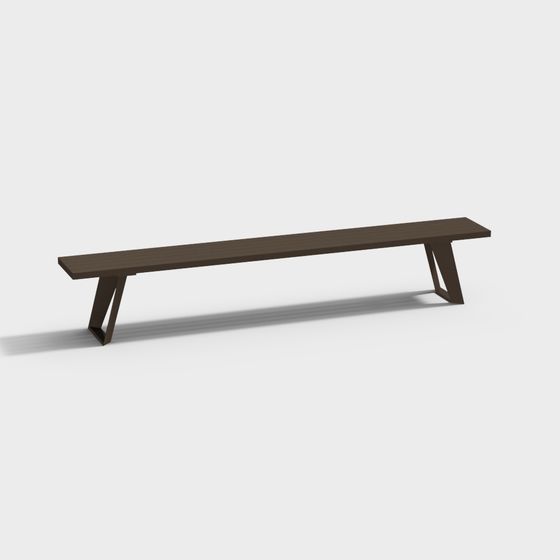Urban Bench 3D Model for Modern Design