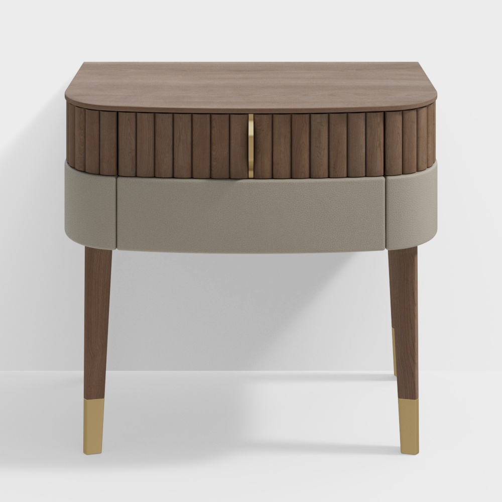 Stylish Headboard Nightstand 3D model