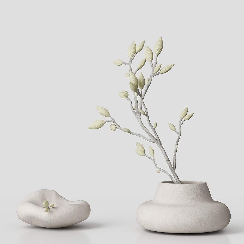 モダンフローラルアートオーナメント