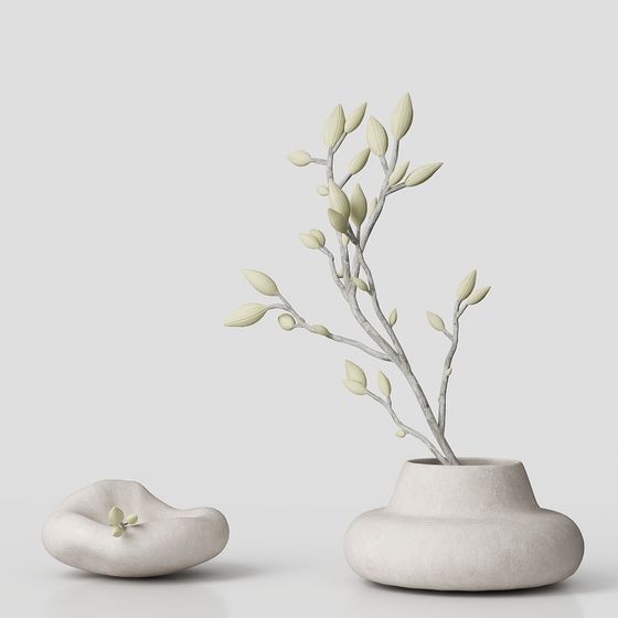 モダンフローラルアートオーナメント