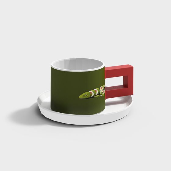 Colorful Fish Mug 3D model