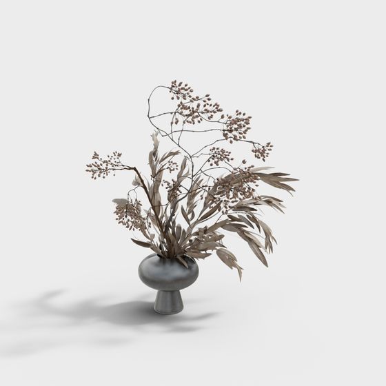 Ornement vase de branche sèche