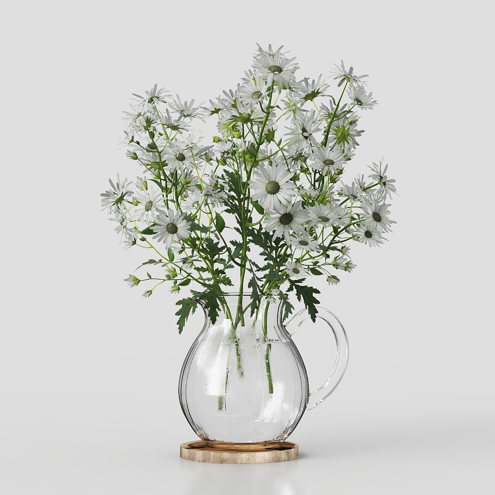 Glass Vase with Flowers