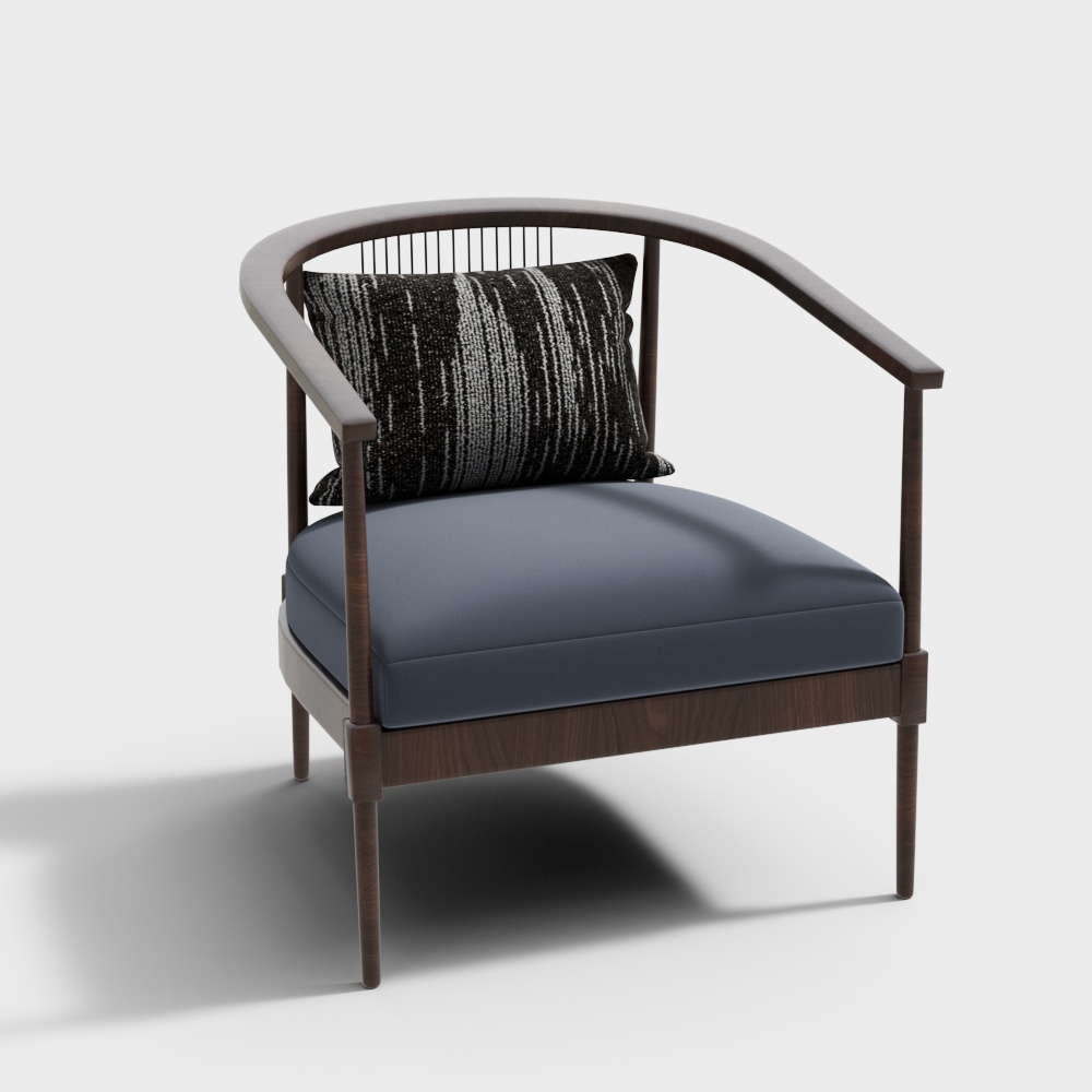 New Chinese-Style Armchair with Armrests