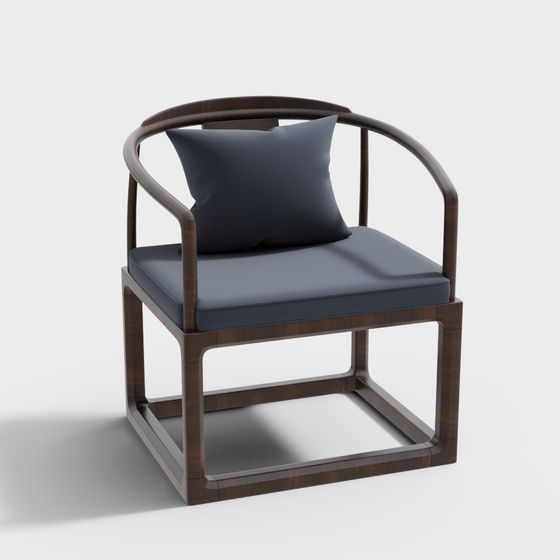 Elegant Round Chair 3D model