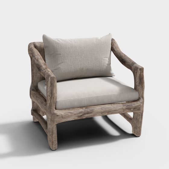 Wabi-sabi style lounge chair