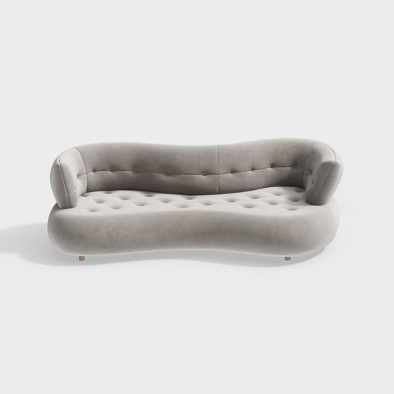 Curvy Comfort 3D model Sofa for Modern Interiors
