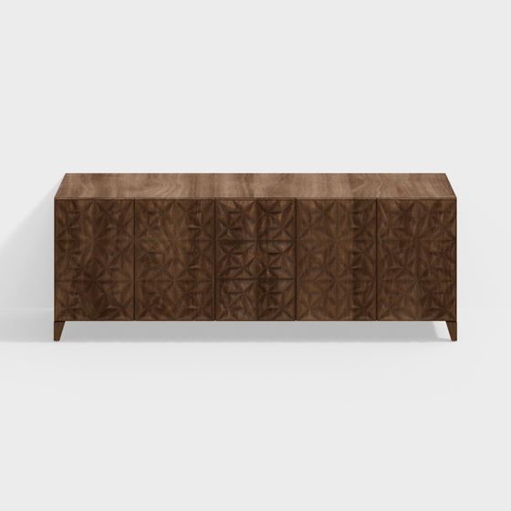 Geometric Charm Sideboard 3D model