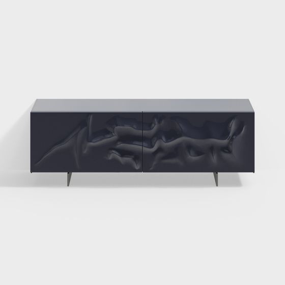 Flowing Cabinet 3D model - Modern Minimalist Design