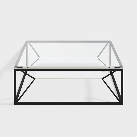 Geometric Glass Table 3D model