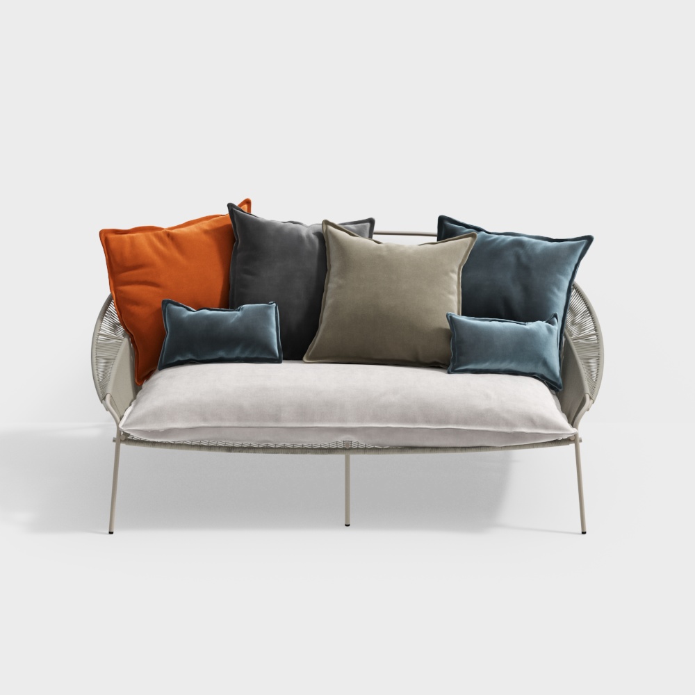 Unique Low-Poly Sofa 3D model for Modern Interiors