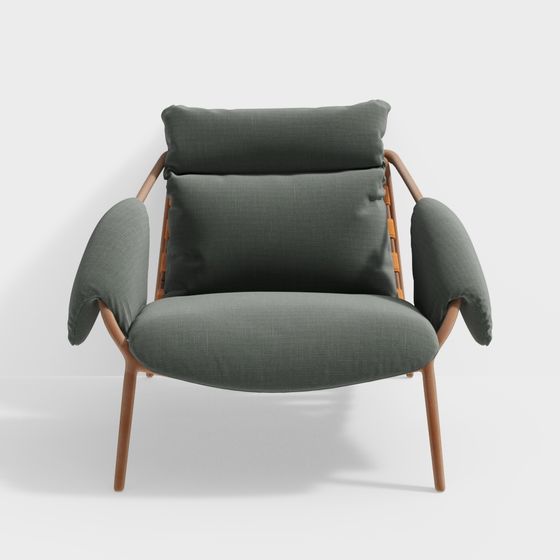 Cozy Lounge Chair 3D model for Modern Spaces