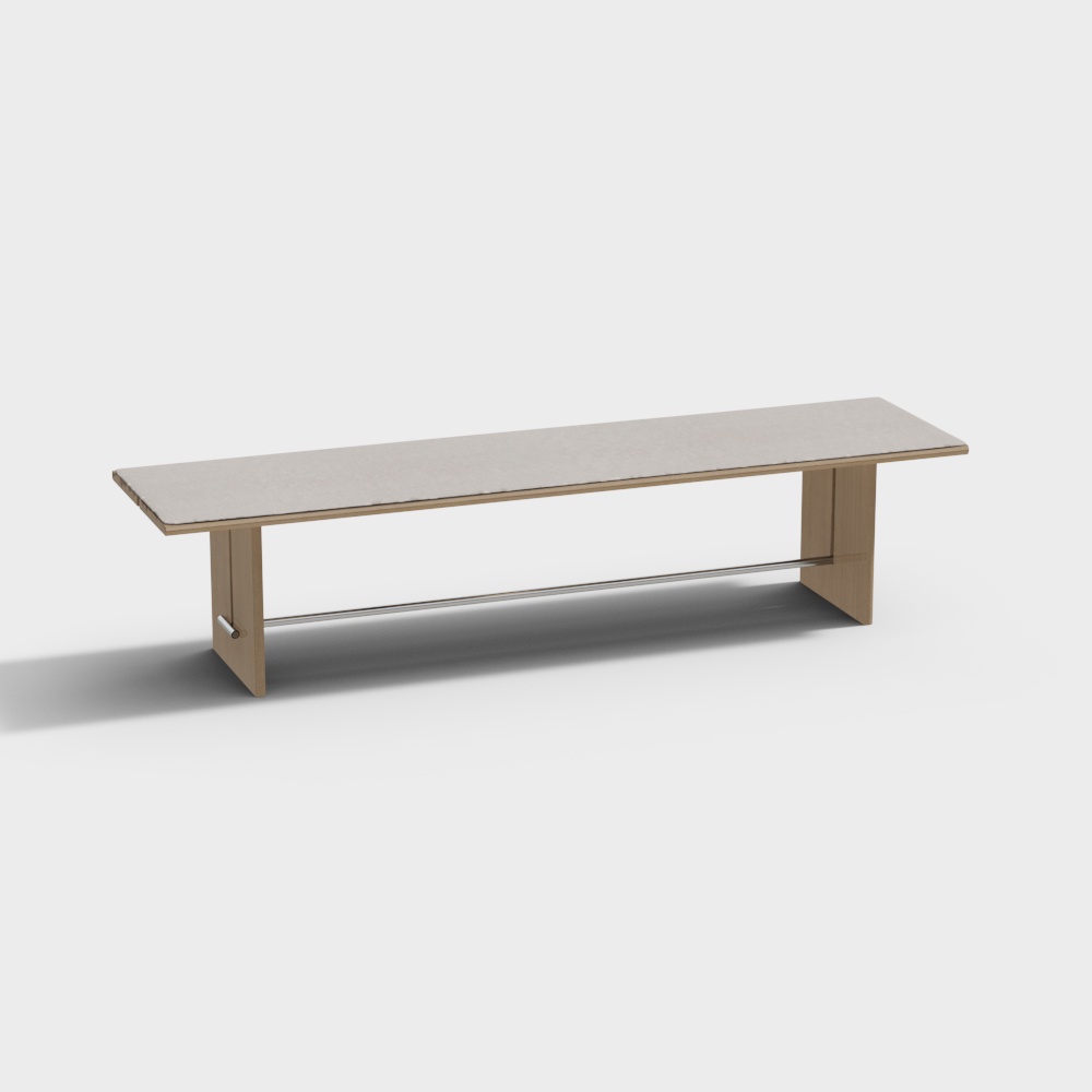 Urban Bench 3D model for Modern Design