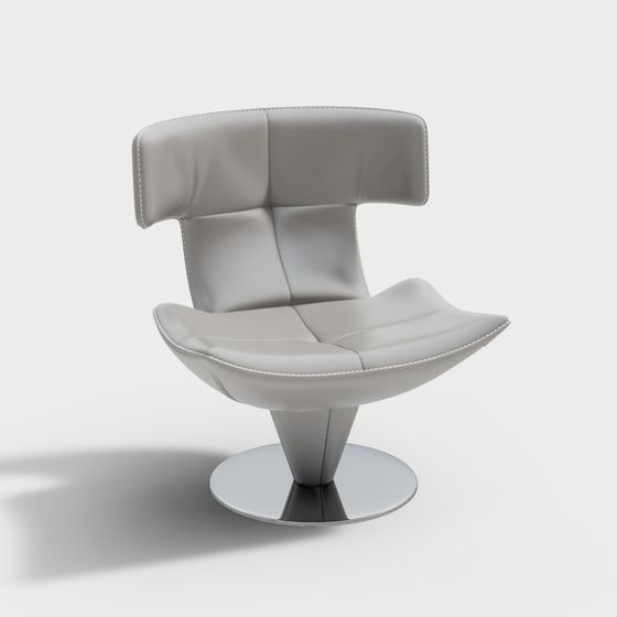 Sleek Lounge Chair 3D model for Modern Design