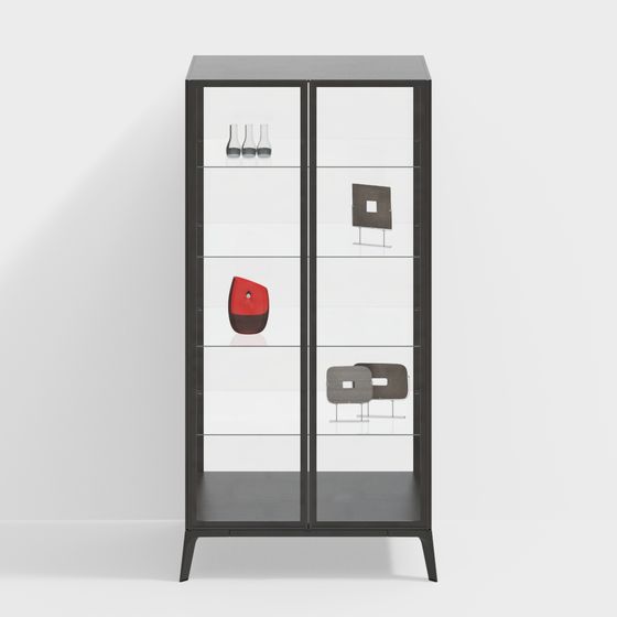 Stylish Display Cabinet 3D model for Creative Spaces