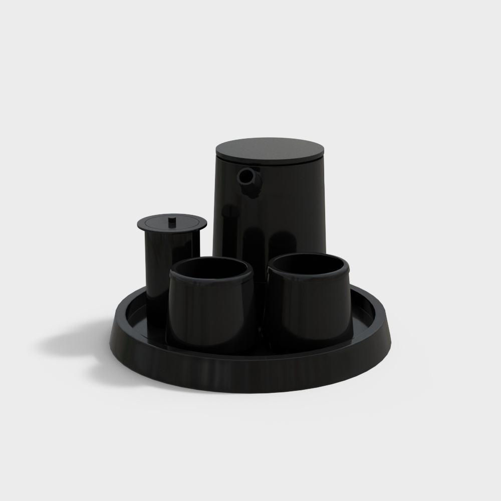 Stylish Rounded Storage Shelf 3D model