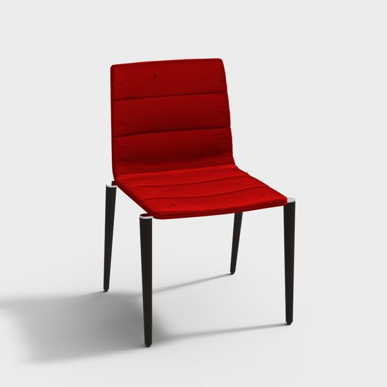 Stylish Red Chair 3D model for Modern Design