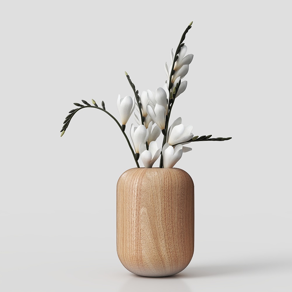 Modern Vase with Flowers